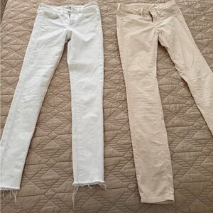 Joe's Jeans White and Beige Skinny Jeans Duo